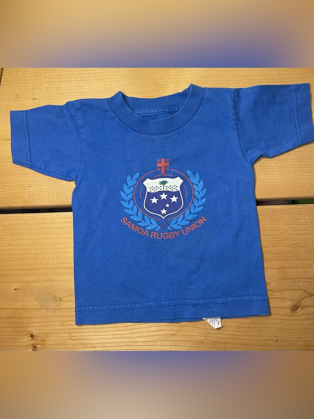 Kids Samoa Rugby Union T Shirt 2T BLK Sports Brand Manu Samoa Blue *READ*